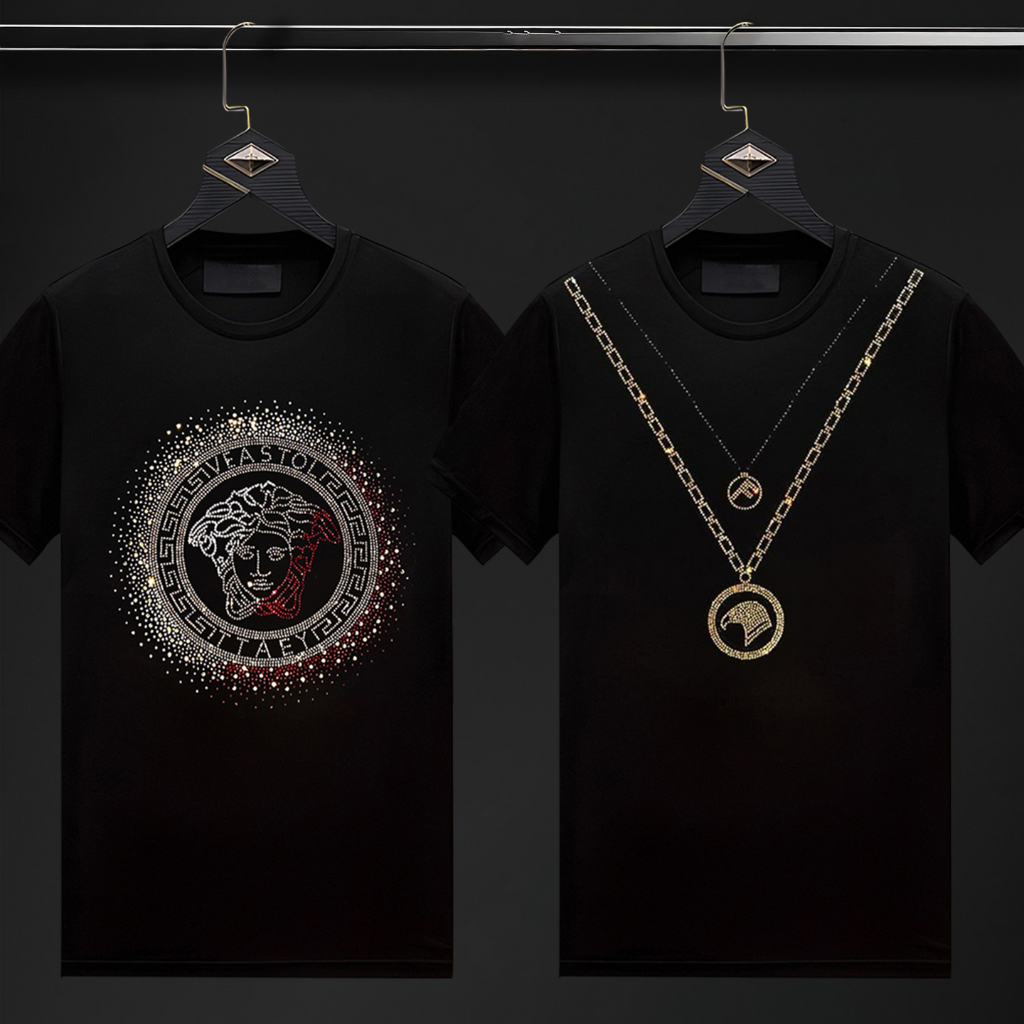 Pack Of 2 Luxury Cotton T-shirts (RULER+ FLOCK)